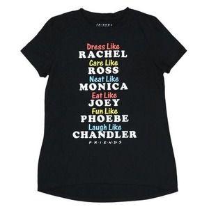 Warner Brothers Juniors' Friends Graphic Short Sleeve T-Shirts Black XS, $24 NWT